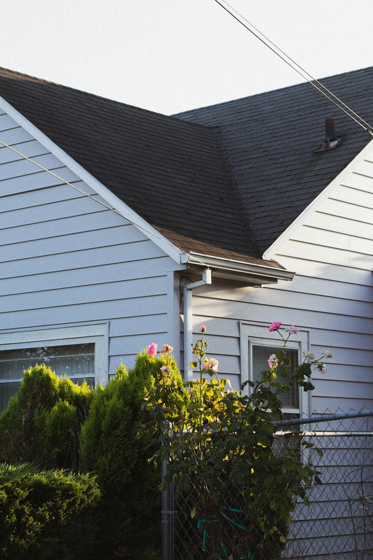 Completed home with new shingle roof