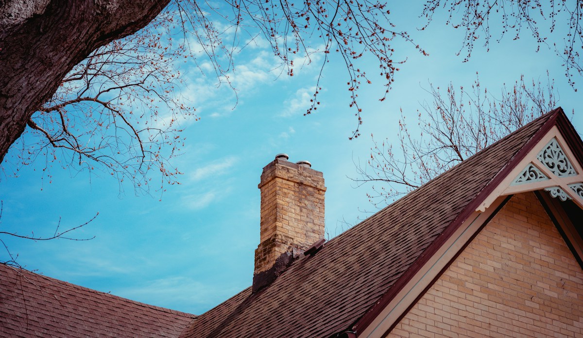 Brick chimney masonry work